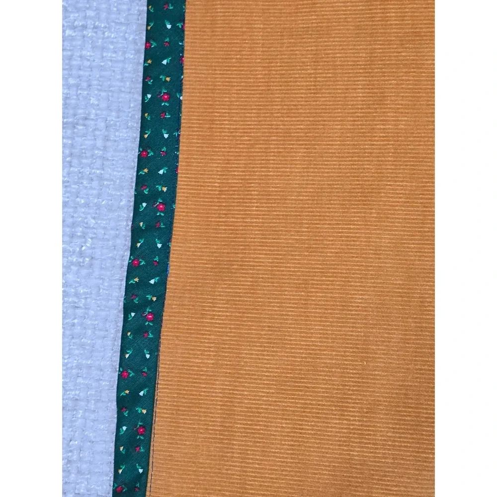 Vintage Hand Tied Patchwork Quilt Throw Corduroy Texture Retro‎ Boho 47x59 Multi
